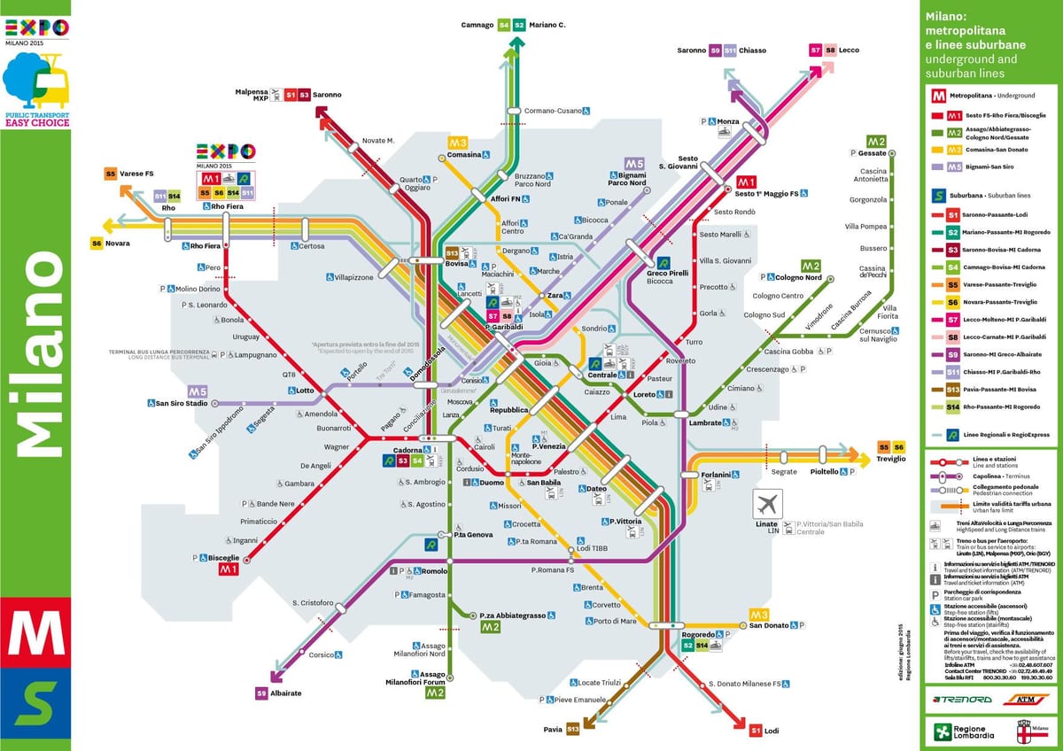milano автобуска карта