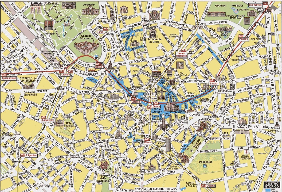 милано, италија мапа