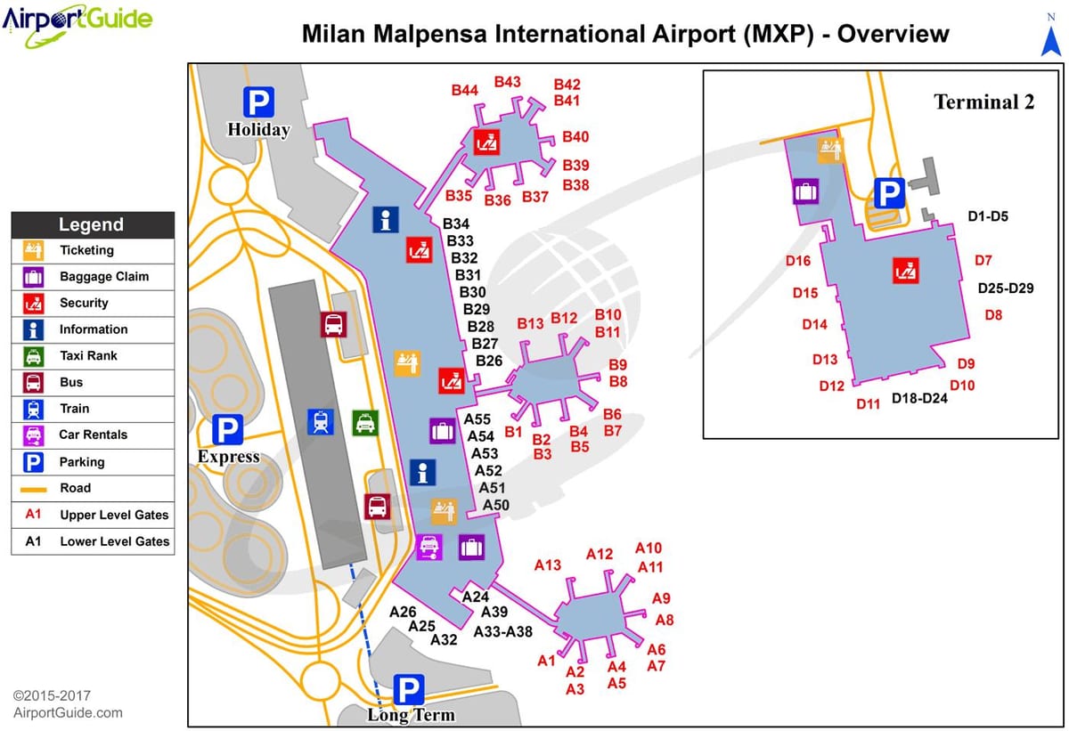 милан malpensa мапа