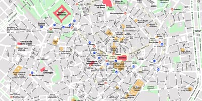 Карта на централна италија милан