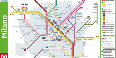 Milano автобуска карта