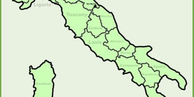 Карта на италија покажува милано