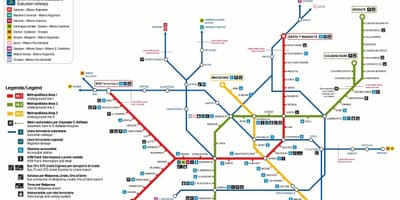 Милан транспорт мапа