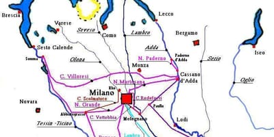 Карта на милан navigli област