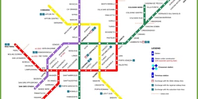 Метро milano мапа