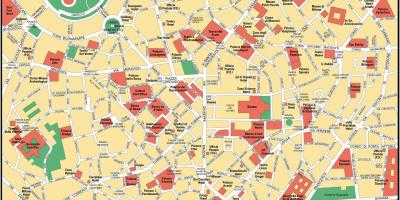 Милан италија центарот на градот мапа