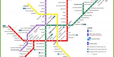 Milano мапата метро