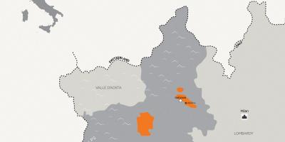 Карта на милан и околните градови